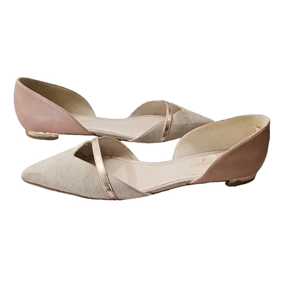 Enzo Angiolini Carmel & Rose Gold Leather Upper Ballet Flats Size 9.5 M - Picture 4 of 12